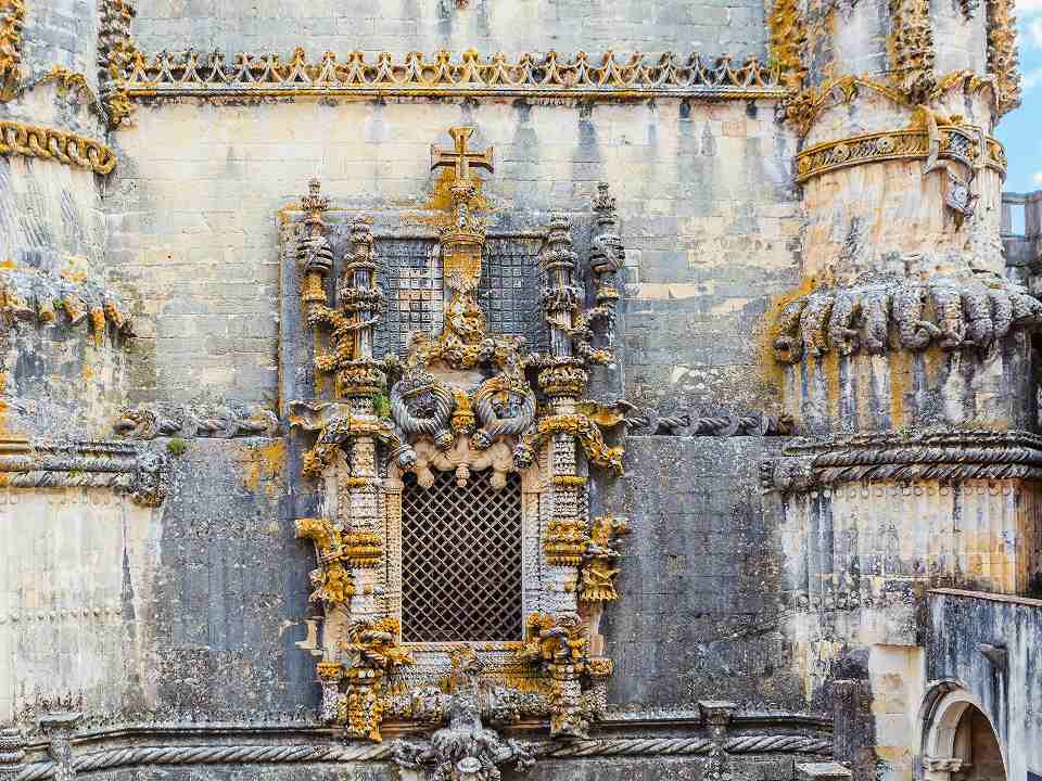 超特価好評□ポルトガル トマール キリスト修道院 世界遺産★額縁付A３ノビ 自然、風景